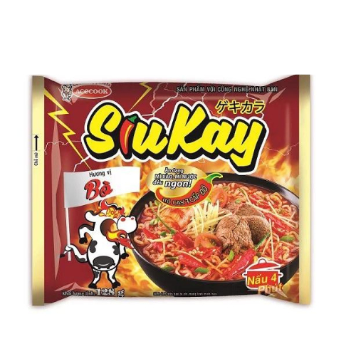 Mì SiuKay Vị Bò/Hải Sản Gói 128gr
