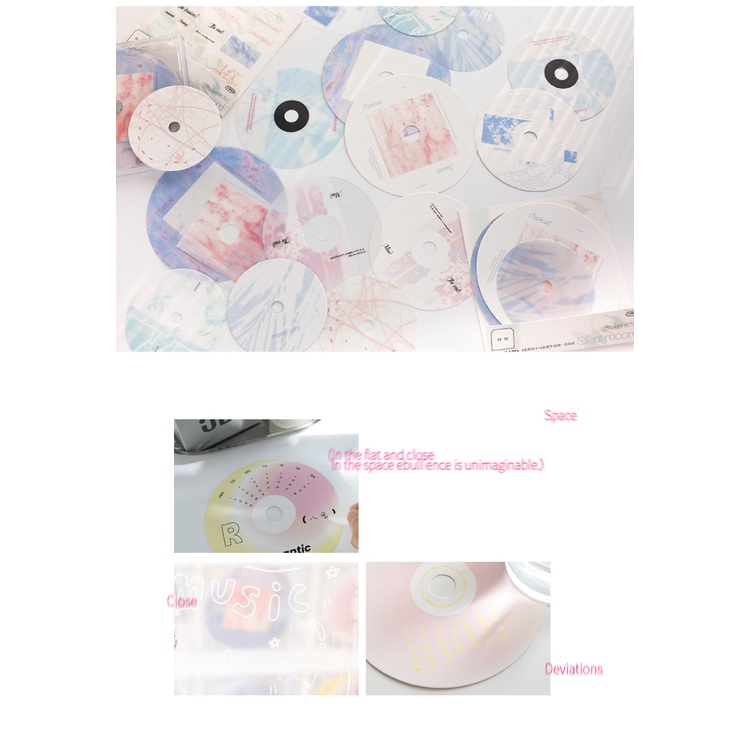 Cdaily|17pcs CD Notes Material Pack ins Notes+Stickers Handbook Decoration Collage Material Handbook Stickers Decorative Stickers