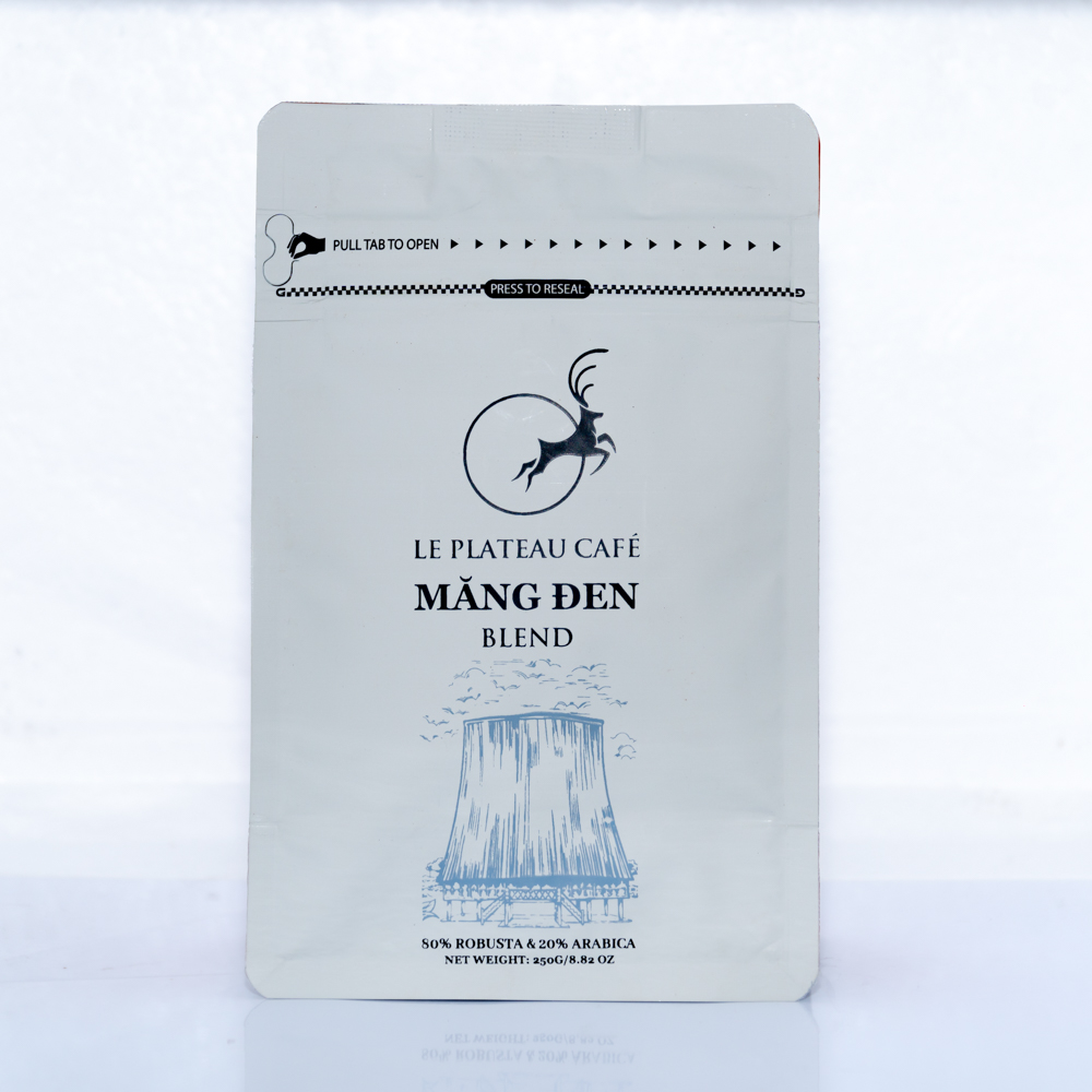 Cà phê Măng Đen Le Plateau Blend (phối trộn của 80% Robusta và 20% Arabica hữu cơ)