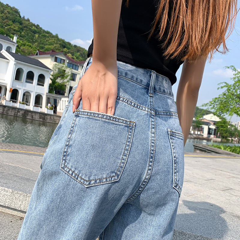 Boyfriend Jeans Women's Fashion Trend Loose Wide Leg Baggy Pants