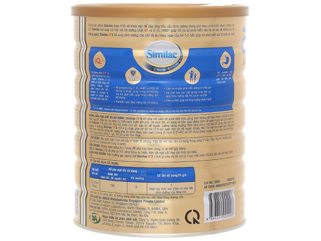 [HCM]Sữa similac IQ plus HMO số 3 1.7kg -23/10/23
