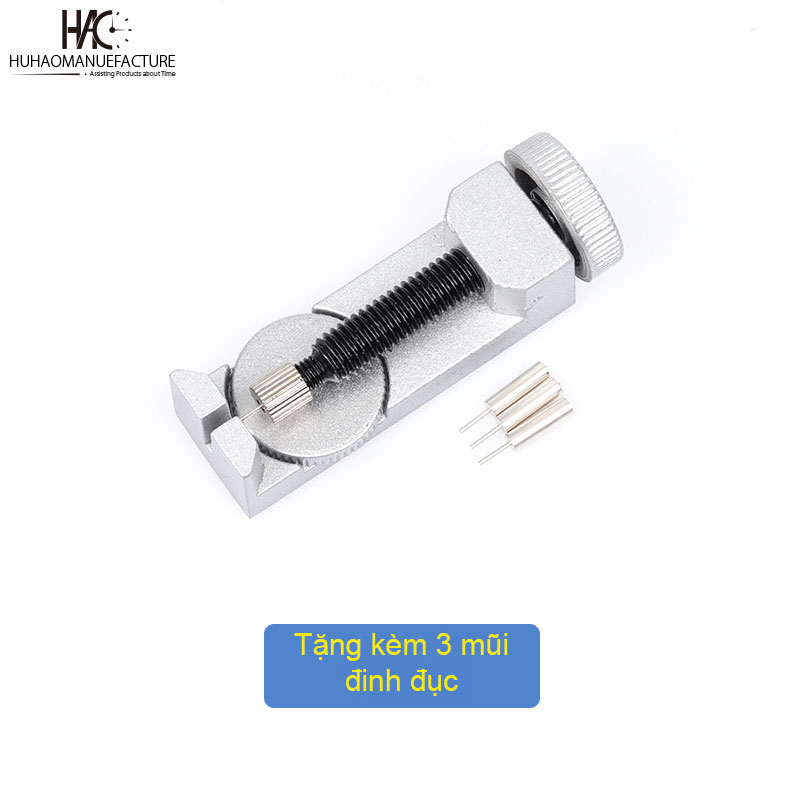 Dụng cụ tháo mắt dây đồng hồ (công cụ cắt mắt đồng hồ, loại 1, cứng cáp, kim loại + 3 đầu thay)