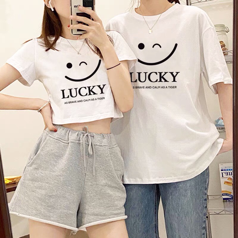 ÁO ĐÔI MẶT CƯỜI CLTOP+ ÁO PHÔNG LUCKY SIÊU HIT HÓT