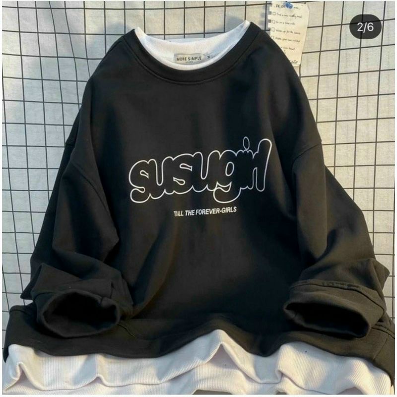 ÁO SWEATER IN chữ cổ tròn (NHIỀU MÀU) tp72