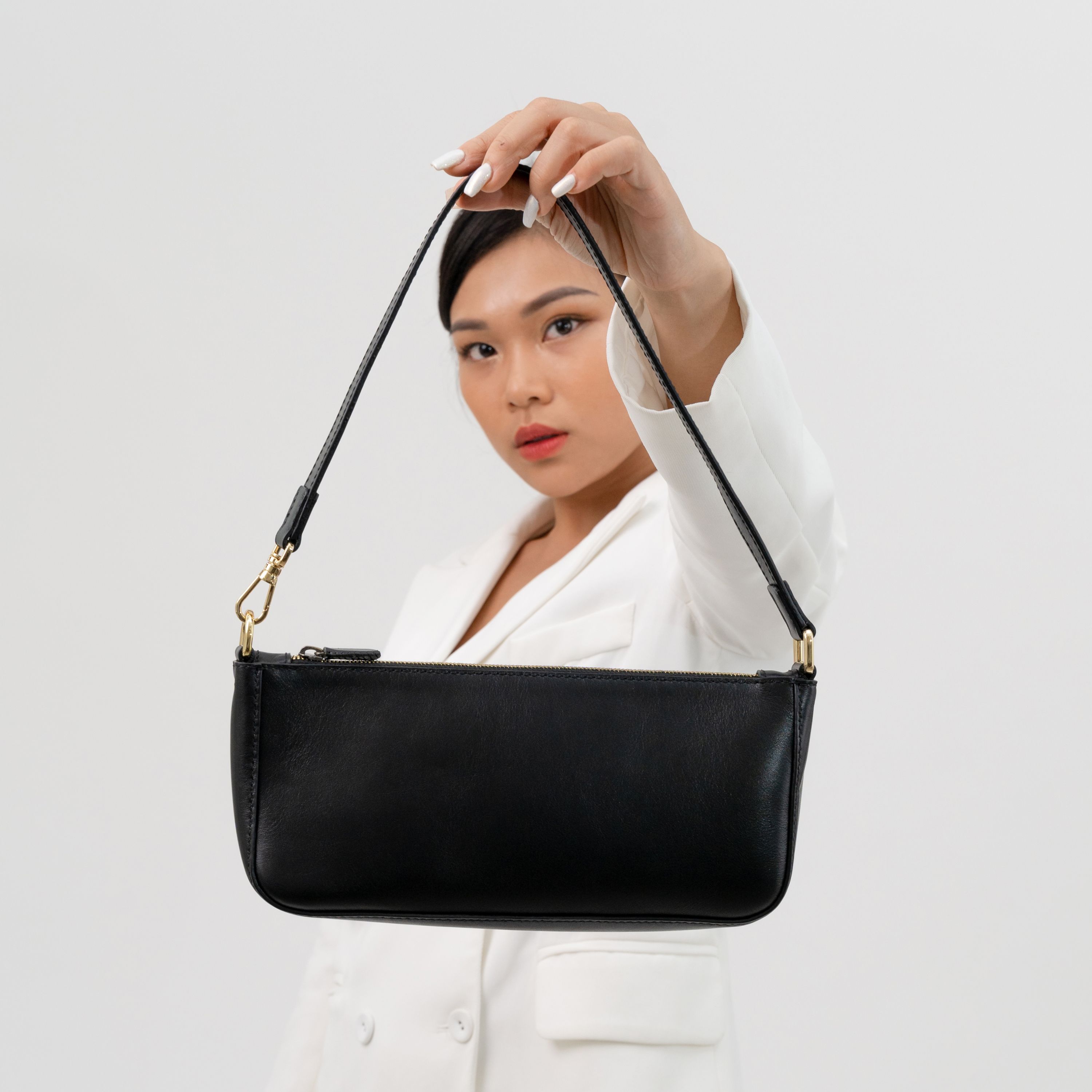 Túi đeo vai da thật cao cấp, may thủ công