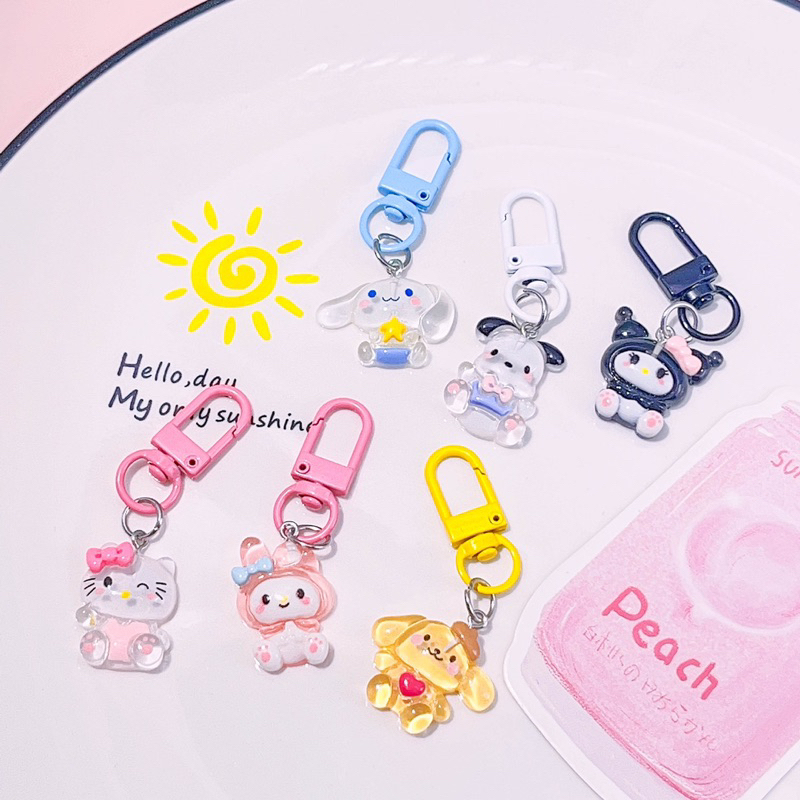Móc khóa charm chó con cute