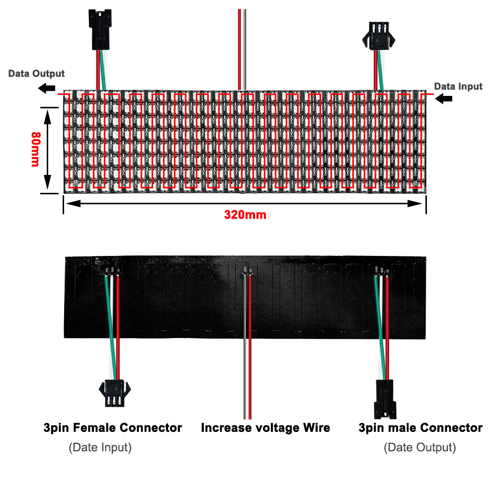 Dc5v Ws2812b Led Digital Panel Matrix Flexible Screen 8*8 16*16 8*32 5050 Rgb Ws2812 Ring Individually Addressable Pixels. 
