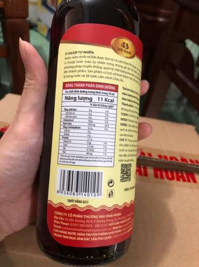 Nước mắm Khải Hoàn Phú Quốc 43 độ đạm (cặp 2 chai 520ml)