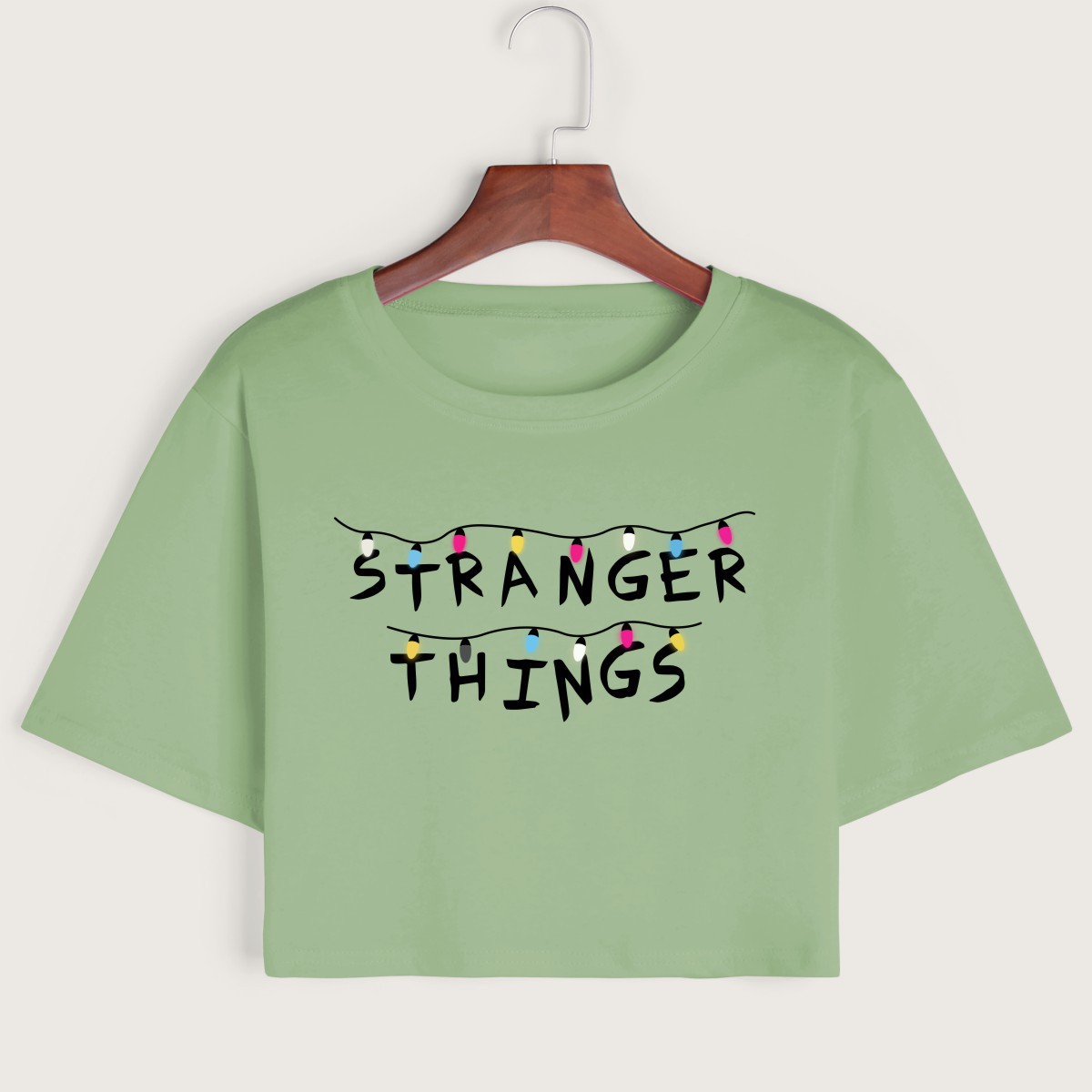 Áo thun crotop unisex nữ form rộng tay ngắn in hình stranger things ulzzang style hàn quốc ttt0074