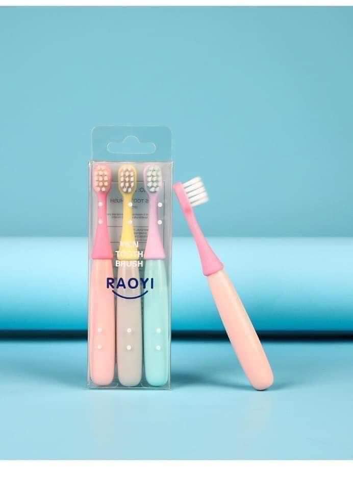 SET 3 BÀN CHẢI ĐÁNH RĂNG RAOYI XUẤT NHẬT CHO BÉ