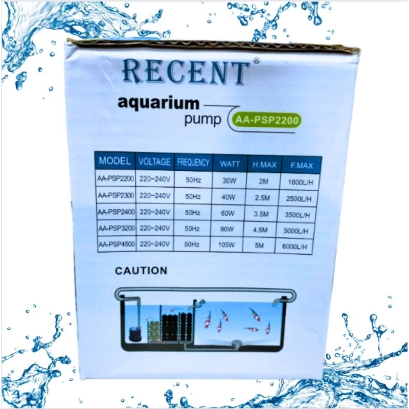 Pompa aquarium kolam RECENT AA PSP 2200