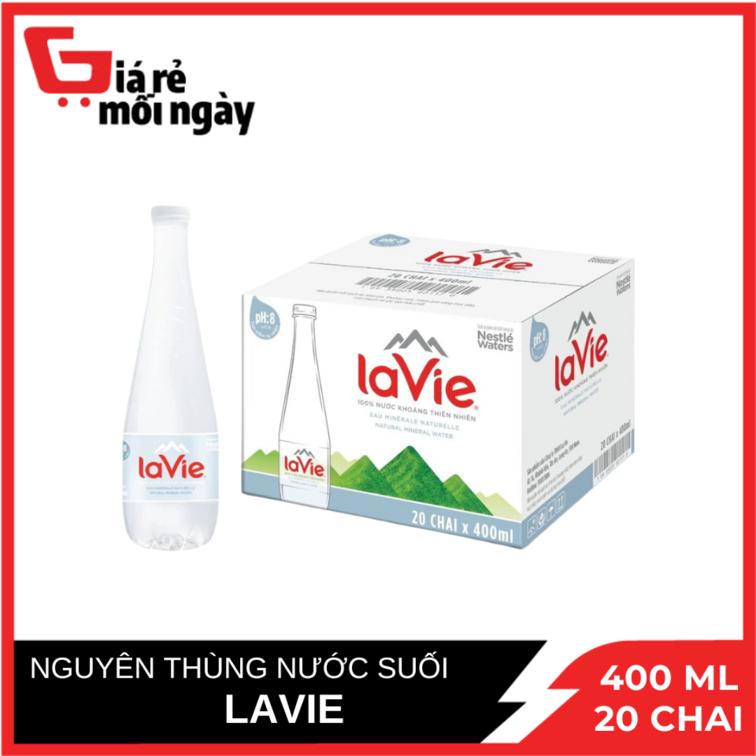Nước Khoáng Lavie Thùng 20 Chai (400ML/Chai)