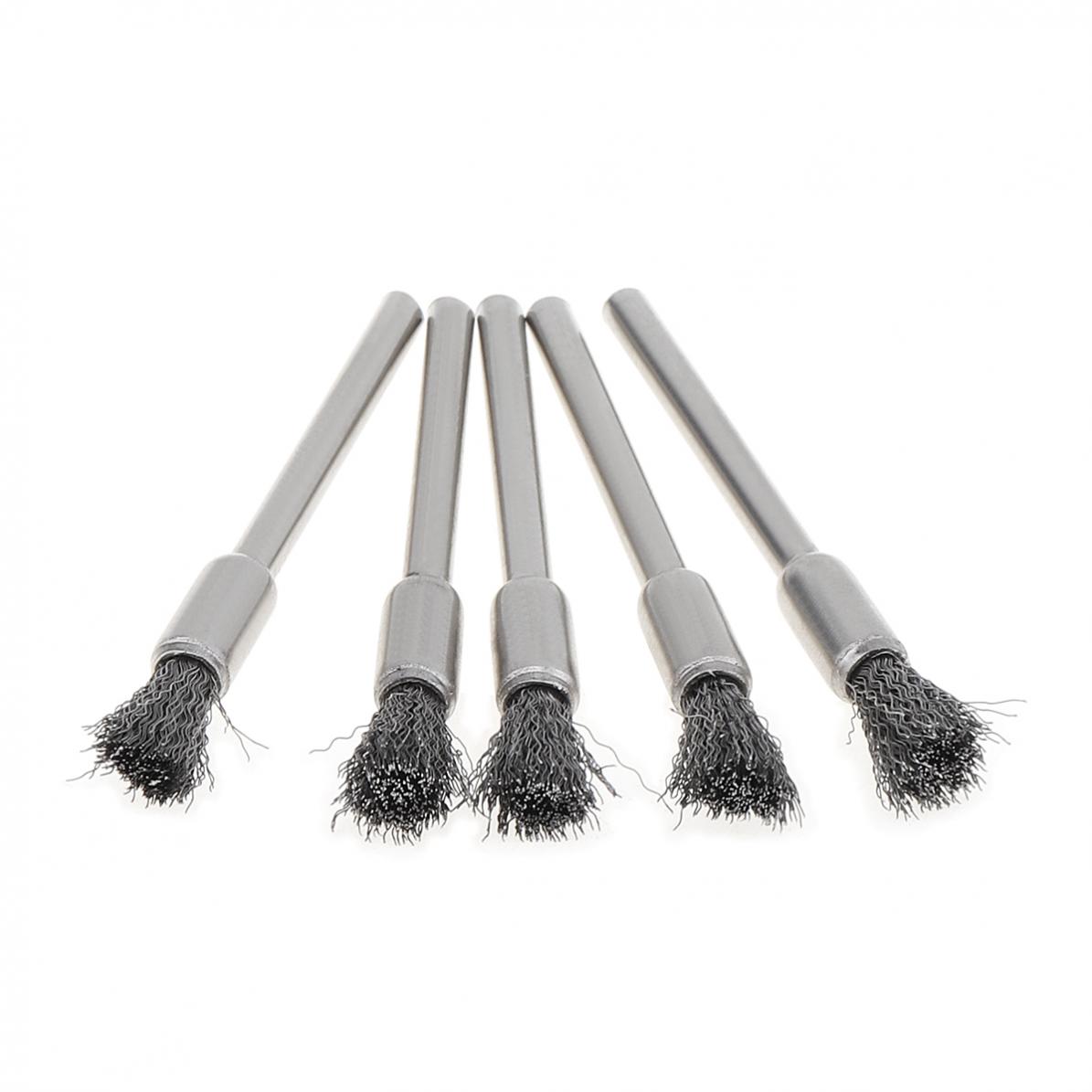 Mini 5 chiếc dây Inox bánh xe bàn chải Dụng cụ đánh bóng loại bỏ rỉ sét Cleaning Tool