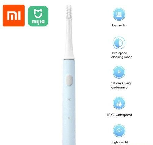 Bàn chải điện xiaomi mijia t100 va bộ 3 đầu bàn chải t100 - kháng nước ipx7 - bàn chải đánh răng mijia t100