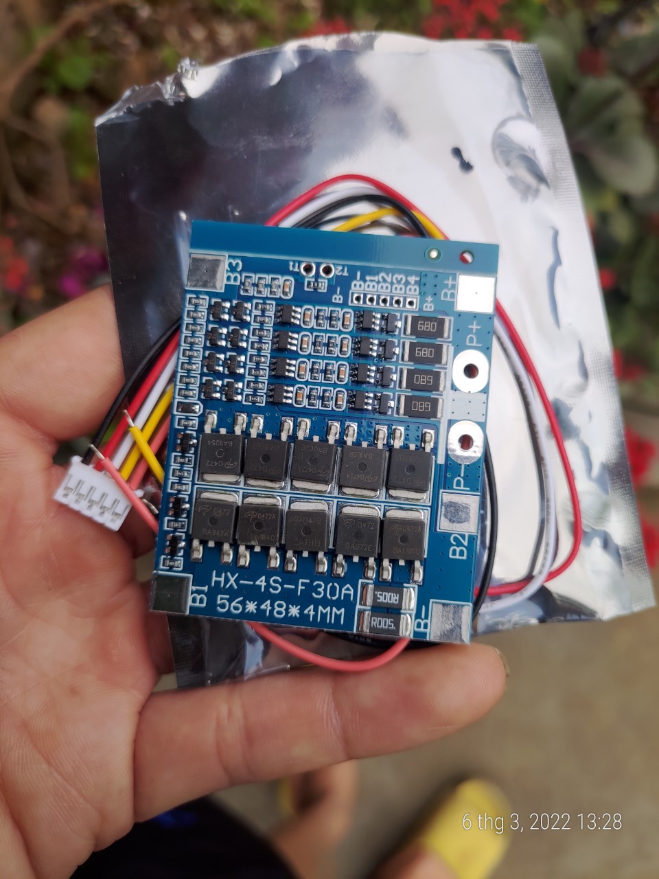 Mạch bảo vệ pin lithium 4s 30a 14.8v phosphate sắt lifepo4 4s 12.8v sạc xả trung cổng