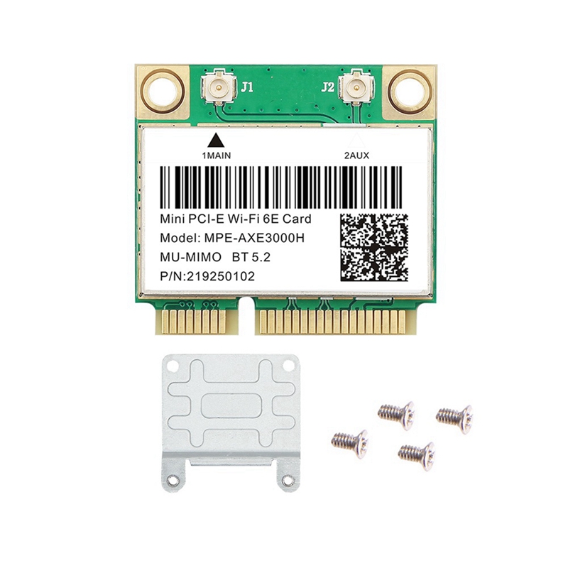 Wifi 6e -axe3000h mini pci-e wifi card bluetooth 5.2 ax210 network card 802.11ax/ac wireless adapter
