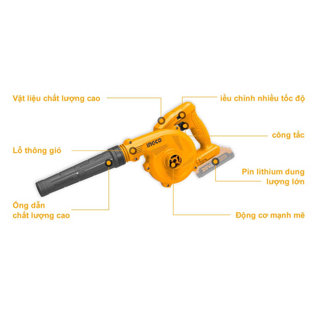 Máy thổi bụi dùng pin 20V CABLI20018