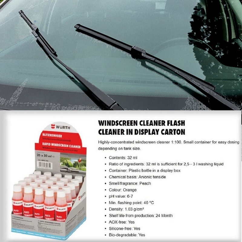 (NHẬP KHẨU ĐỨC) NƯỚC RỬA KÍNH XE Ô TÔ - WURTH RAPID WINDSCREEN CLEANER