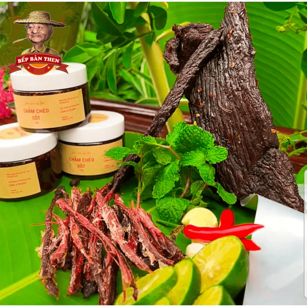 Thịt Lợn Bản Gác Bếp Sấy Chuẩn Tây Bắc(TẶNG CHẨM CHÉO)
