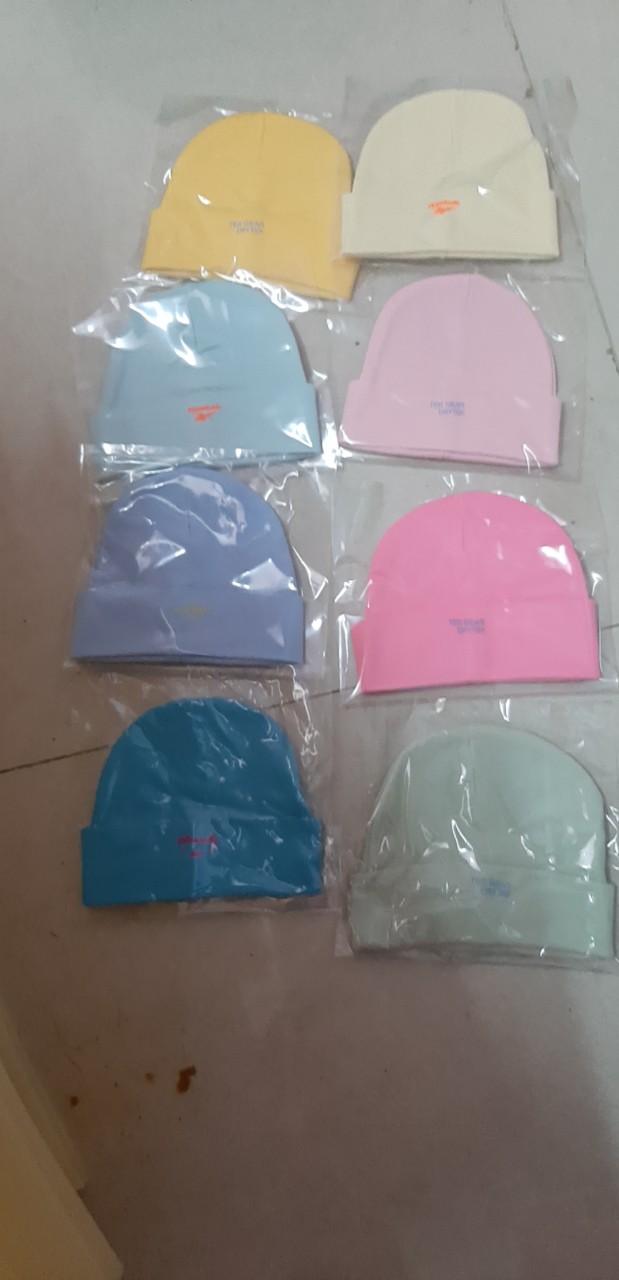 Combo of 2 Hats for Newborn Babies Made of Stretchy, Cool Cotton