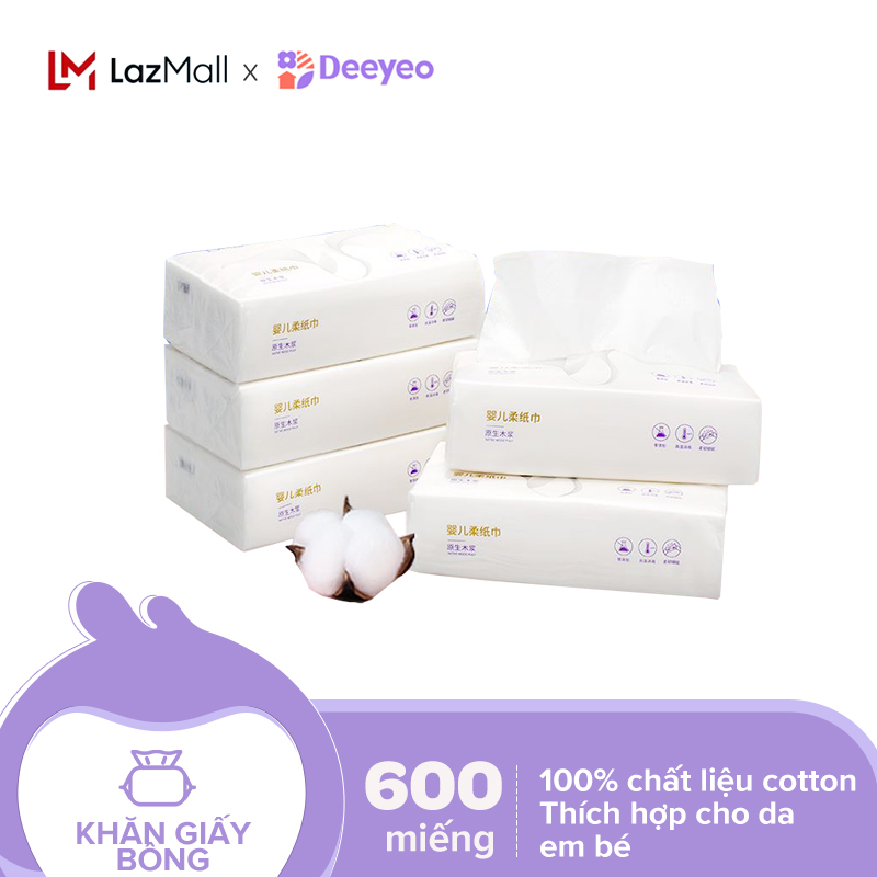 Deeyeo Khăn giấy siêu mềm phù hợp cho làn da trẻ em dùng tẩy trang cho da