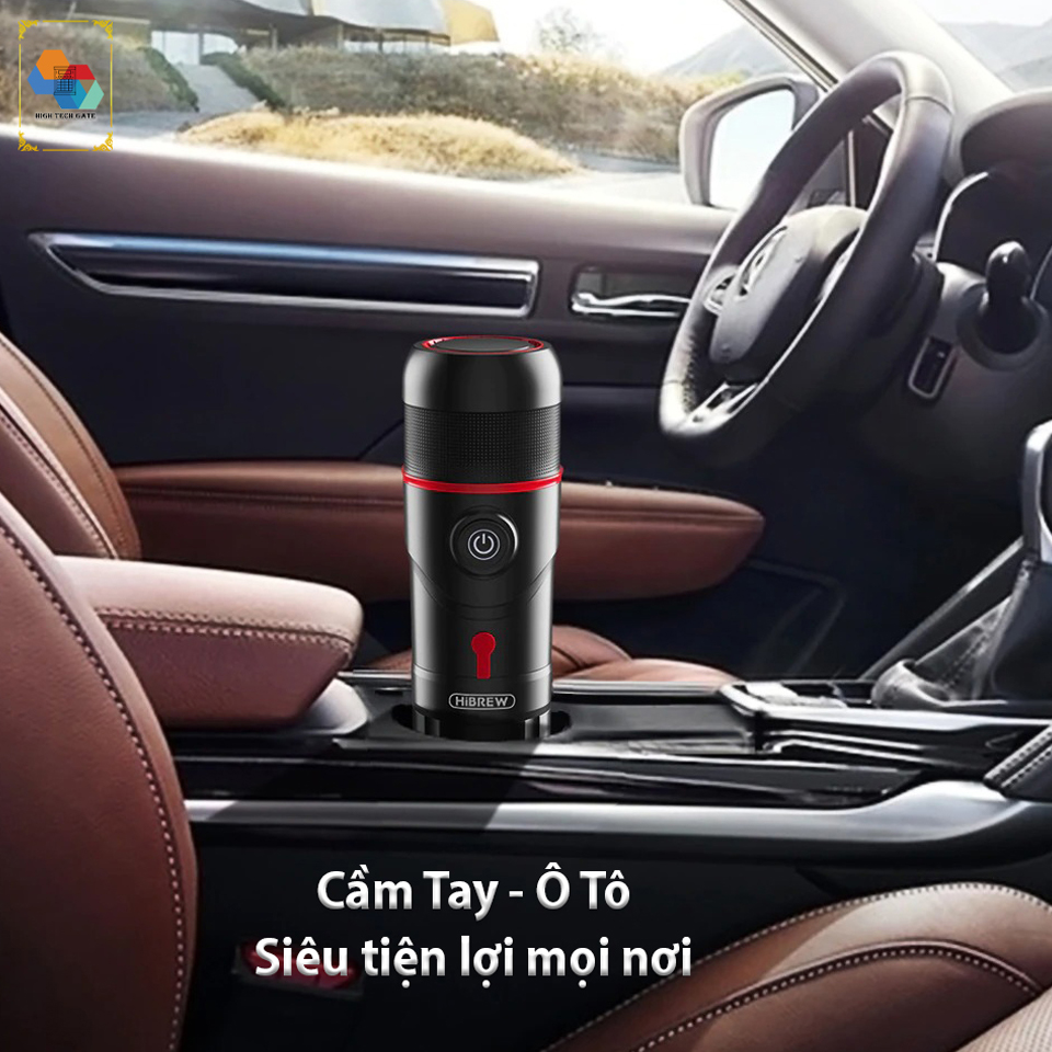 Máy pha cà phê mini HiBREW ACM009 tự động Espresso, 3 trong 1, cầm tay nhỏ gọn, phiên bản Premium tiện lợi mọi nơi, hàng chính hãng