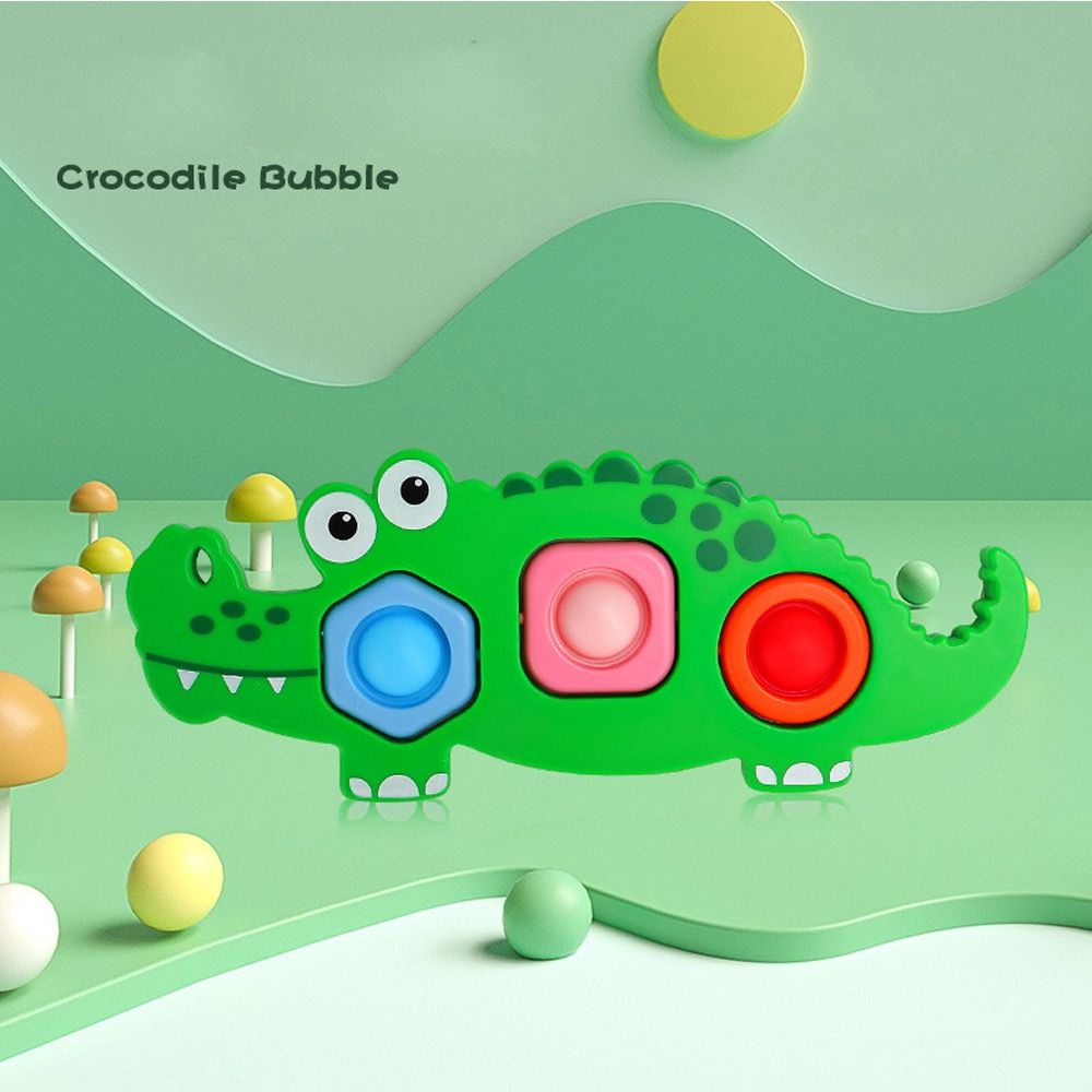 ERIHOPX Crocodile School Bus Bubble Toy Baby Stress Relief Toy Plastic ...