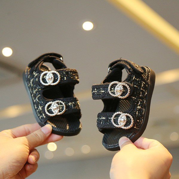 Sandal quai ngang đế mềm chất dạ siêu đẹp và thơm cho bé gái SD004C, Dép quai hậu cho bé, Xăng đan bé gái, Giay bup be cho be, Giay sandal tre em - TOP sản phẩm BabyMall VietNam