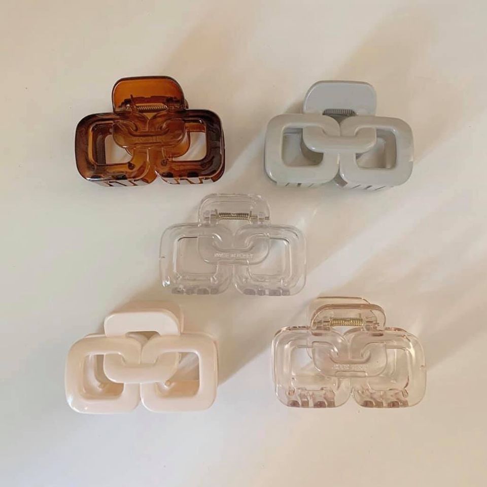 Kẹp tóc dáng vuông Modleaf Double square pin Hàn Quốc