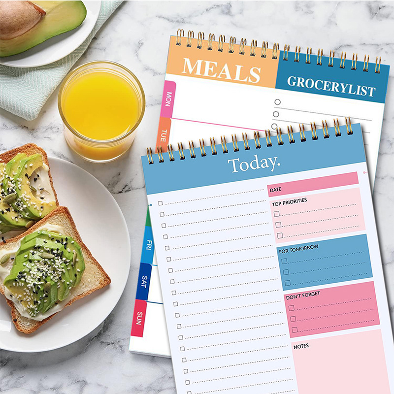 【Free-delivery】 To Do List Notepad Undated Daily Planner Notebook Stationery Teacher Gift Diary Campus Agenda Office Supplies 50 Sheets GENGLI.