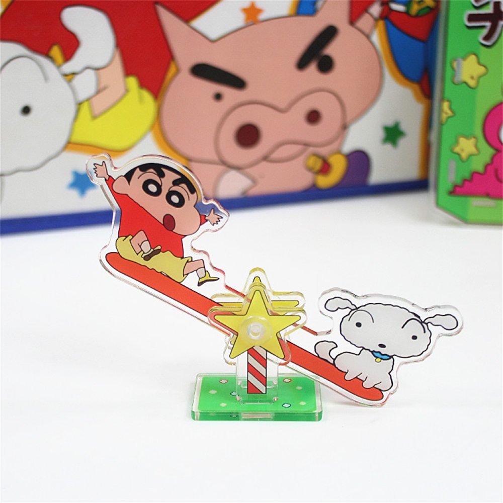 Ready Stock Crayon Shinchan Swing Seesaw Cartoon Creative Acrylic Desktop