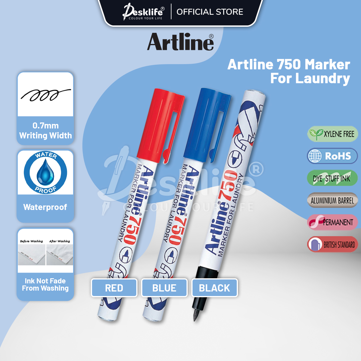 Artline Laundry Marker EK-750