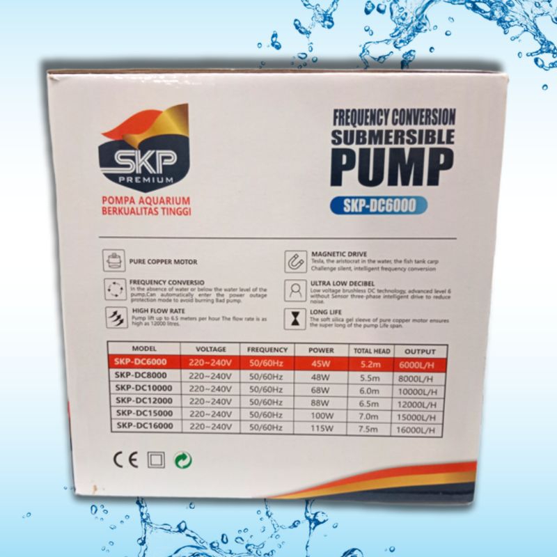 Pompa Kolam Sumbersible Pump SKP DC 6000