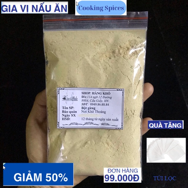 100gr Bột Củ Gừng nguyên chất