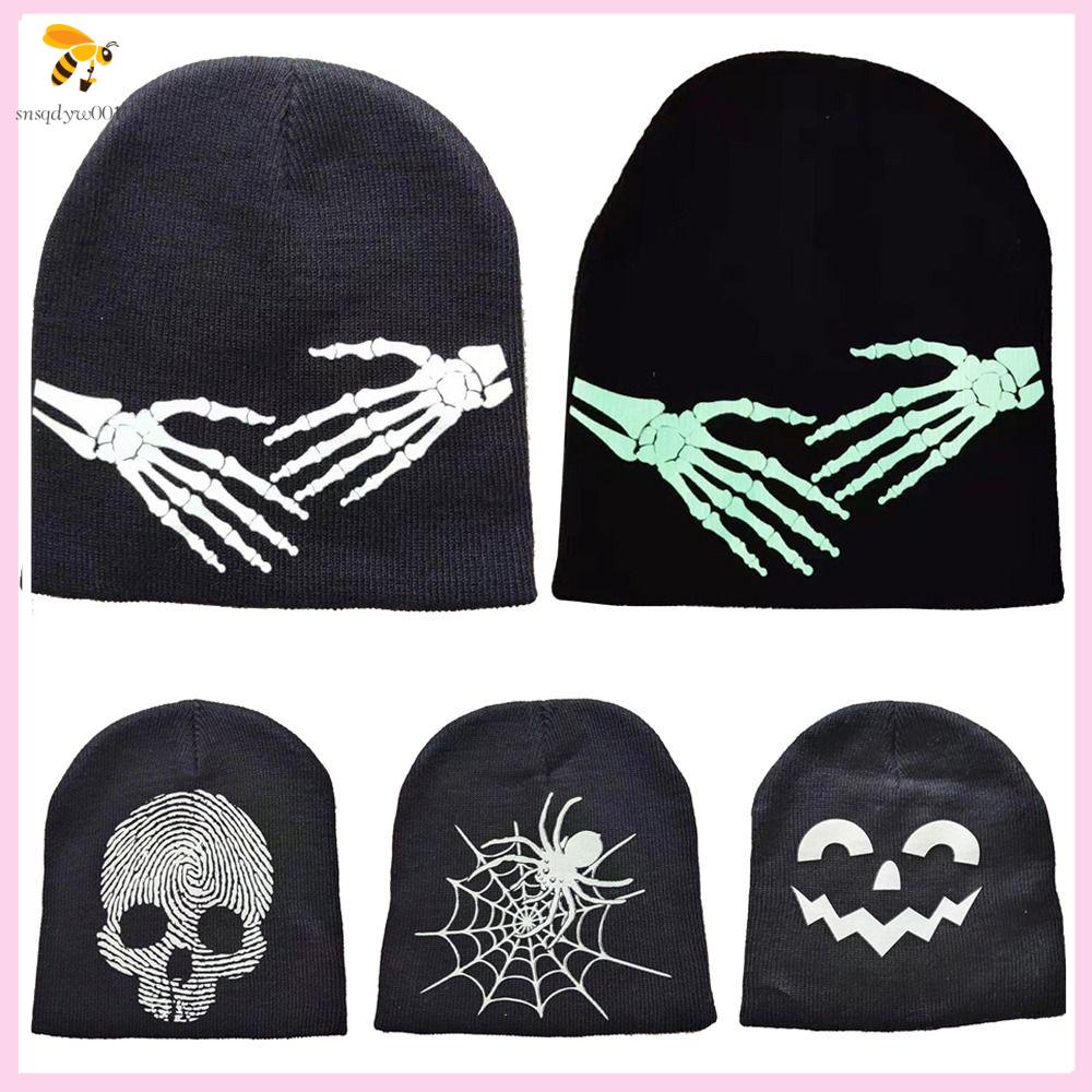 ZICANCN Knit Beanie Hat-Horror Skeleton Spider Bat Winter Cap Soft Warm  Classic Hats for Men Women Ghost Cobweb 