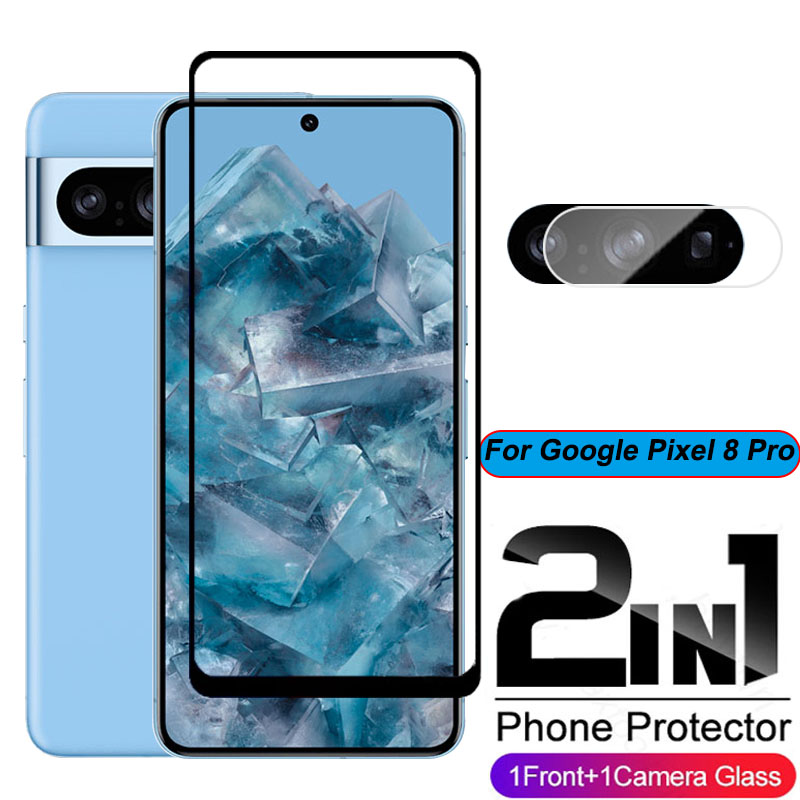2 in 1 tempered glass film for google pixel 8 pro 7 pro 7a 8pro 7pro 8a 8 a pixel8pro pixel8a 2024 screen protector front glass back camera lens protective film