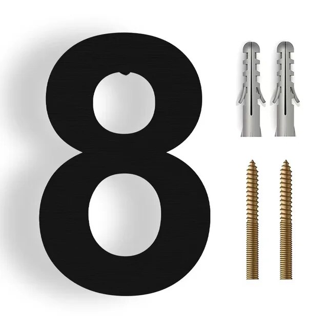 【Customizable】 15/20/25/30cm Metal Floating House Numbers Screw Install ...