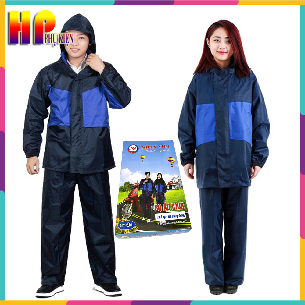 Bộ áo mưa 2 lớp chính hãng thủy sơn che mưa chống lạnh mã 61 - bộ áo mưa 2 công dụng - áo mưa nhân việt