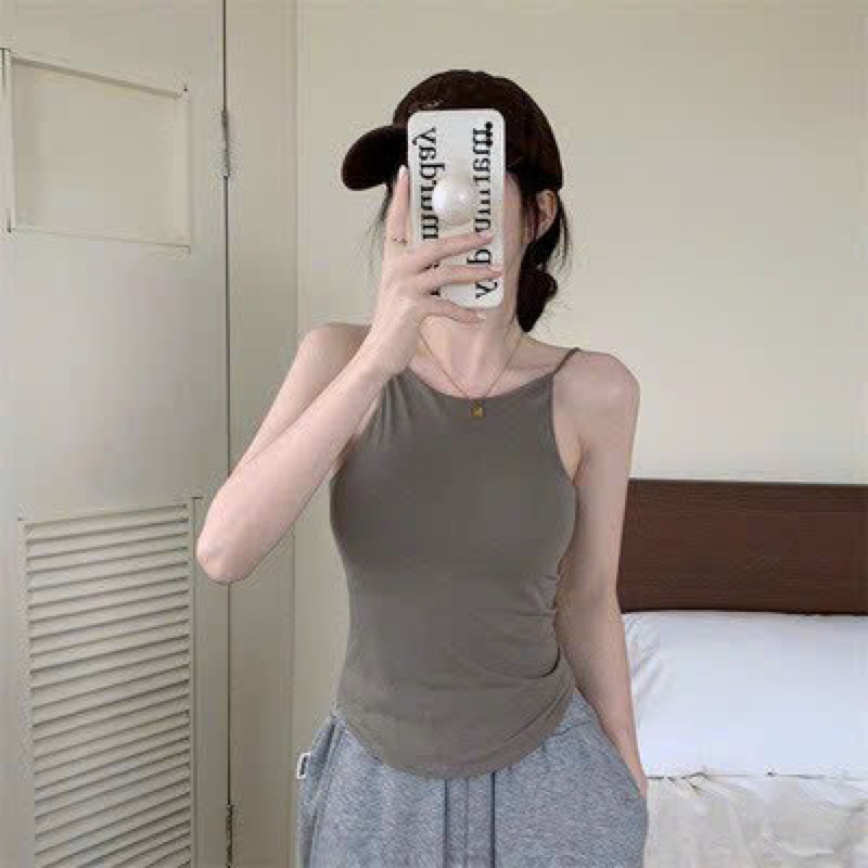Áo bra yếm 2 dây vạt bầu có mút ngực