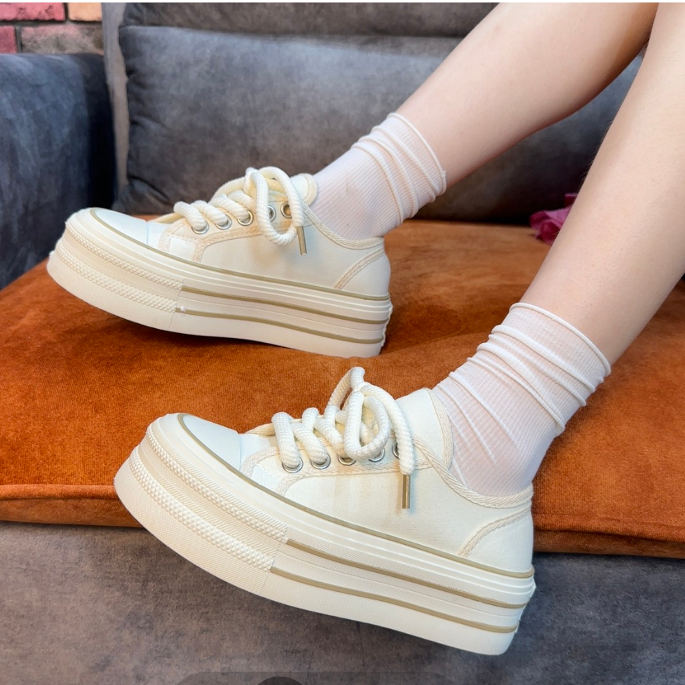 [SIÊU SALE NĂM MỚI] [FREESHIP + VOUCHER] Giày thể thao nữ basic dây thừng đế 5cm Tifani