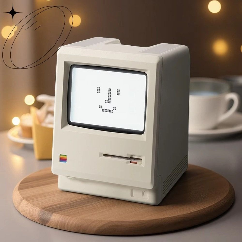 New Computer-Inspired Retro MacLock Clock Calendar Temperature Pixel ...