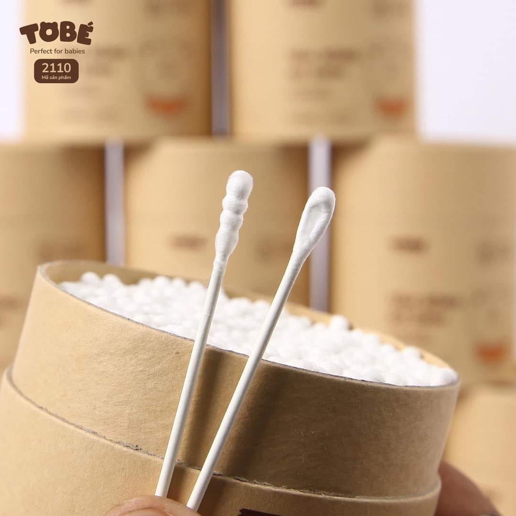 Bông Tăm ToBé Cho Bé Sơ Sinh Hộp 400 Chiếc [CHÍNH hÃNG]