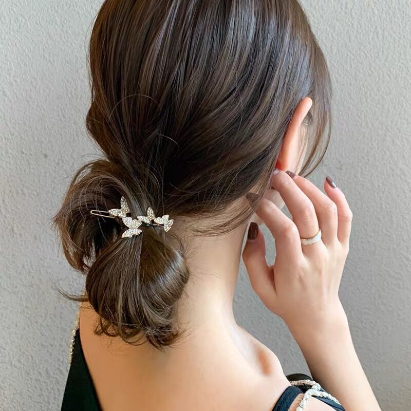 Kẹp tóc đính ngọc trai giả thời trang