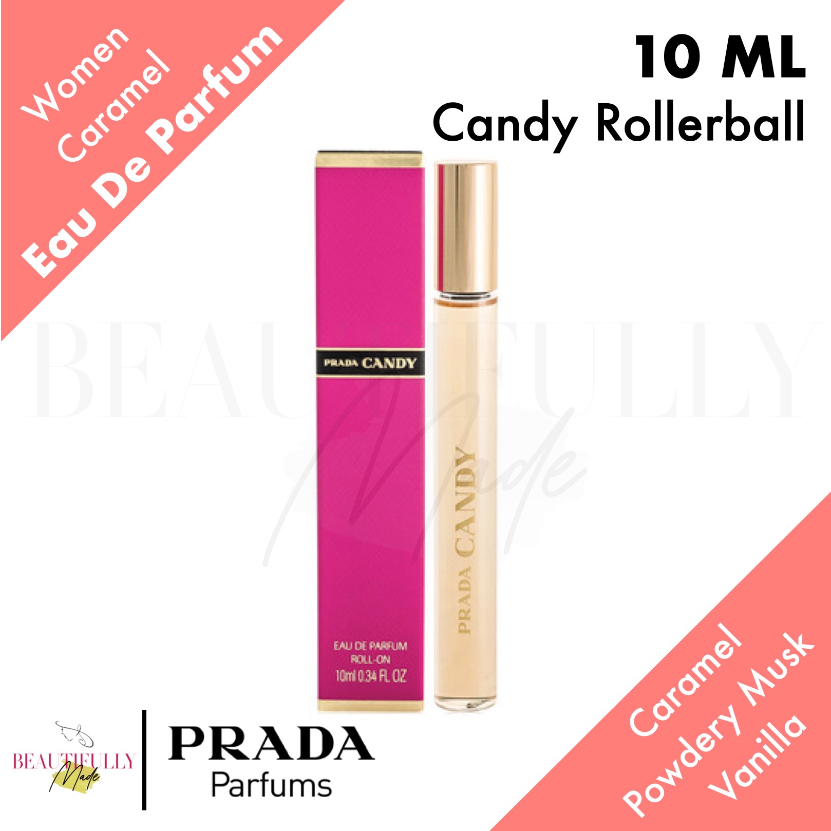 Prada Candy Eau de Parfum Rollerball 10ml (Travel Size Roll On Miniature  Mini Fragrance) | Lazada Singapore