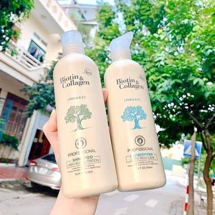 [TRẮNG] DẦU GỘI XẢ BIOTIN COLLAGEN NEW (Dung tích mỗi chai 1000 ml)