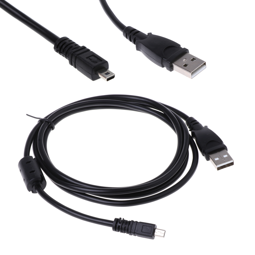Máy ảnh cáp dữ liệu USB UC-E6 dây 1.5m cho Nikon Sanyo Pentax với dạng nhẫn từ tính
