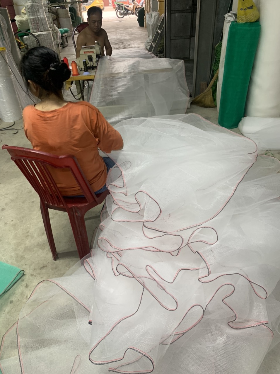 túi đựng cá may bằng chã