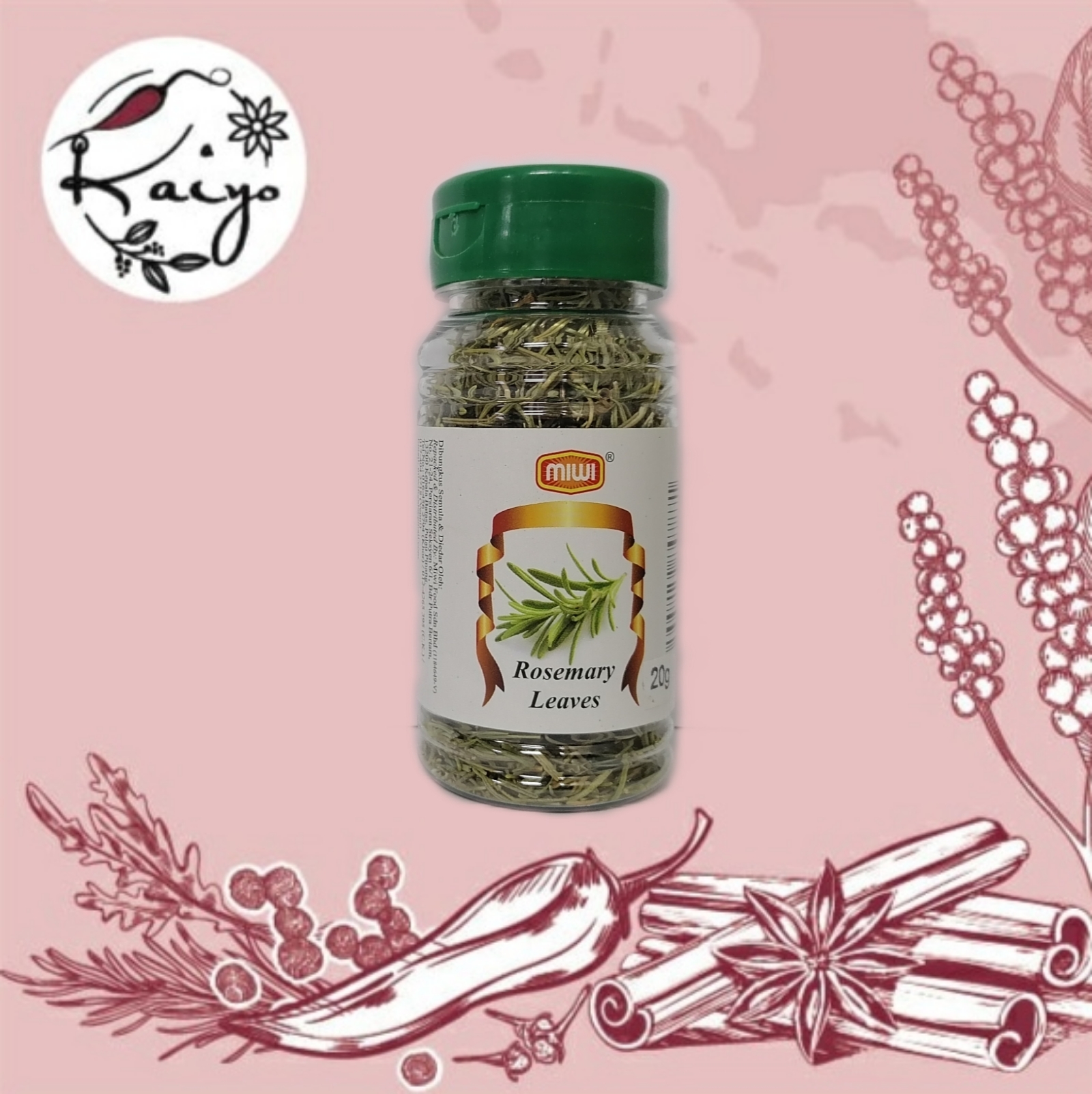 {Miwi} (Halal) Western Food Spices Botol Rosemary Leaves 20g Lazada