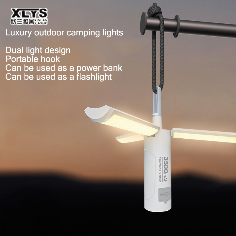 Outdoor lighting folding camping light multifunctional magnetic work light flashlight warning light