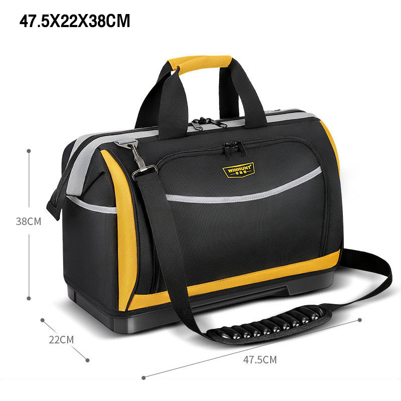 Widened extra thick tool tool, electrician, sturdy and durable canvas, hand-held multi-function repair special woodworking tool bag